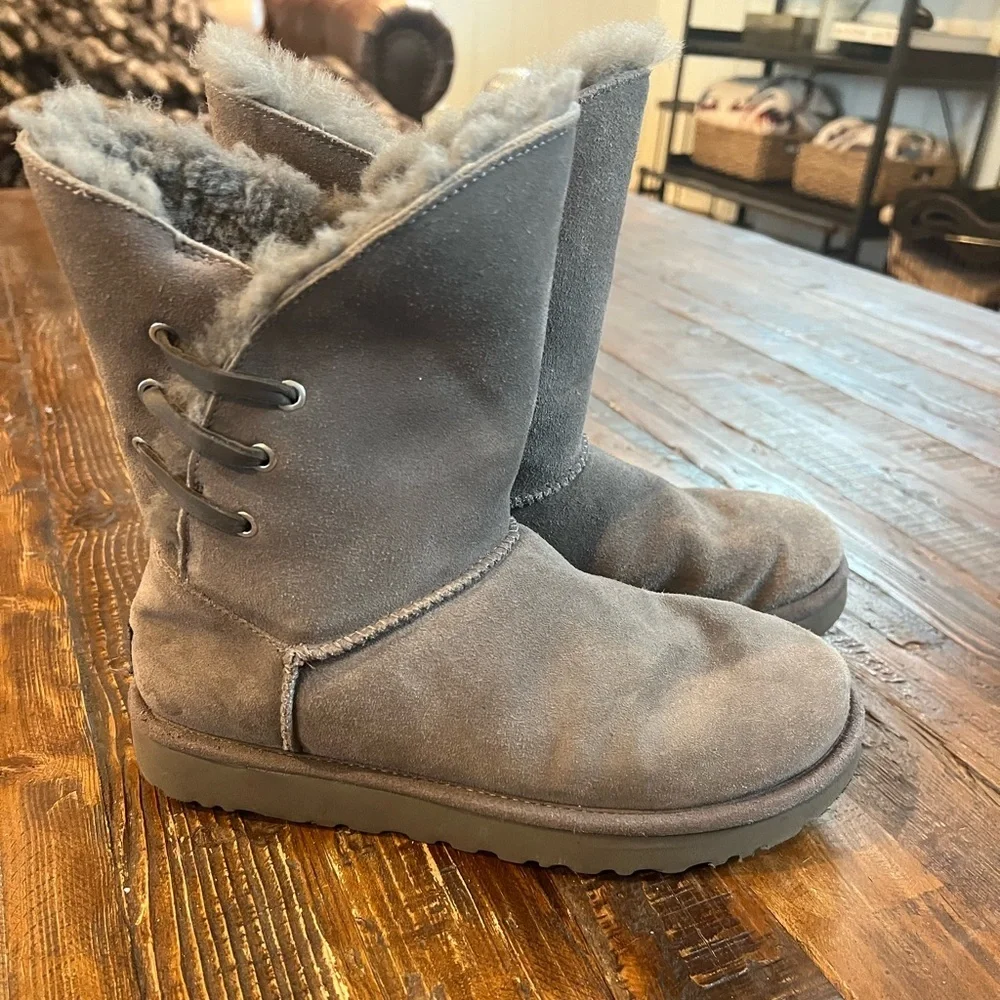 UGG Constantine Genuine Lamb Shearling Lined Boot CHARCOAL 8us